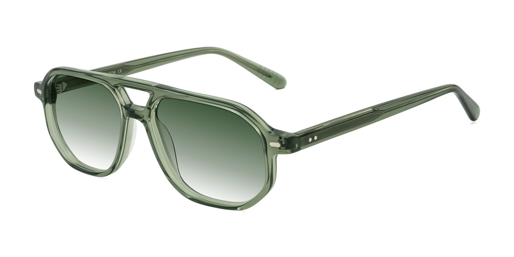 Angle of Aguilar in Transparent Green with Green Gradient Lenses