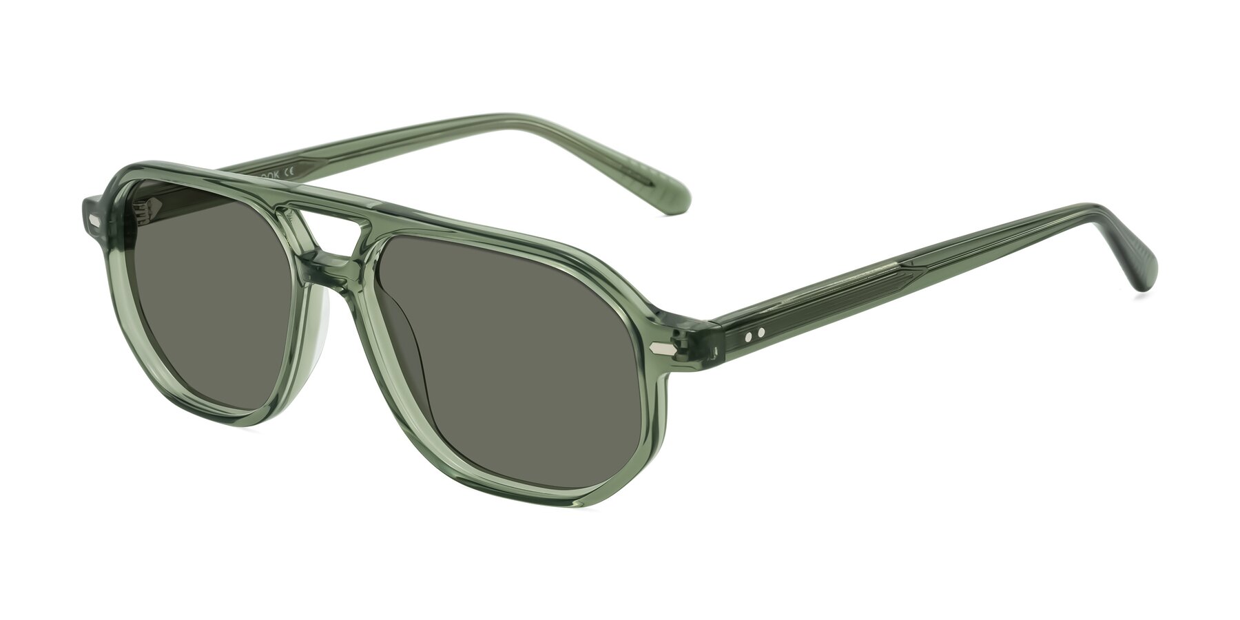 Angle of Aguilar in Transparent Green with Gray Polarized Lenses