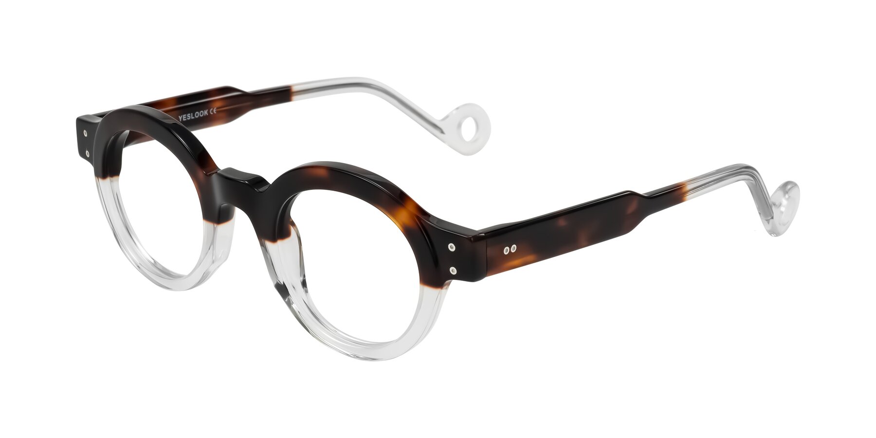 Angle of Aldo in Tortoise/Clear with Clear Eyeglass Lenses