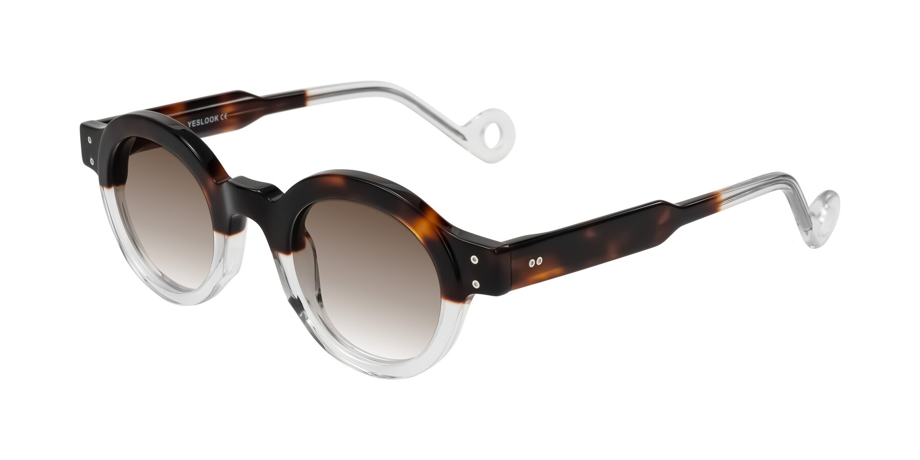 Angle of Aldo in Tortoise/Clear with Brown Gradient Lenses
