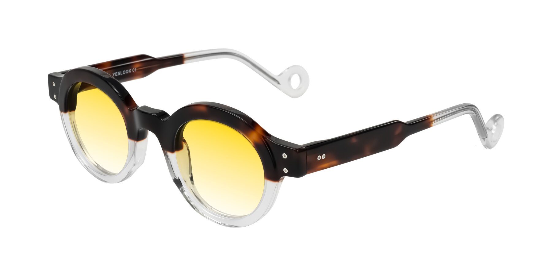 Angle of Aldo in Tortoise/Clear with Yellow Gradient Lenses