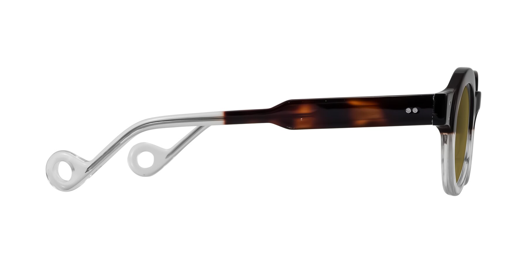 Side of Aldo in Tortoise/Clear with Brown Polarized Lenses