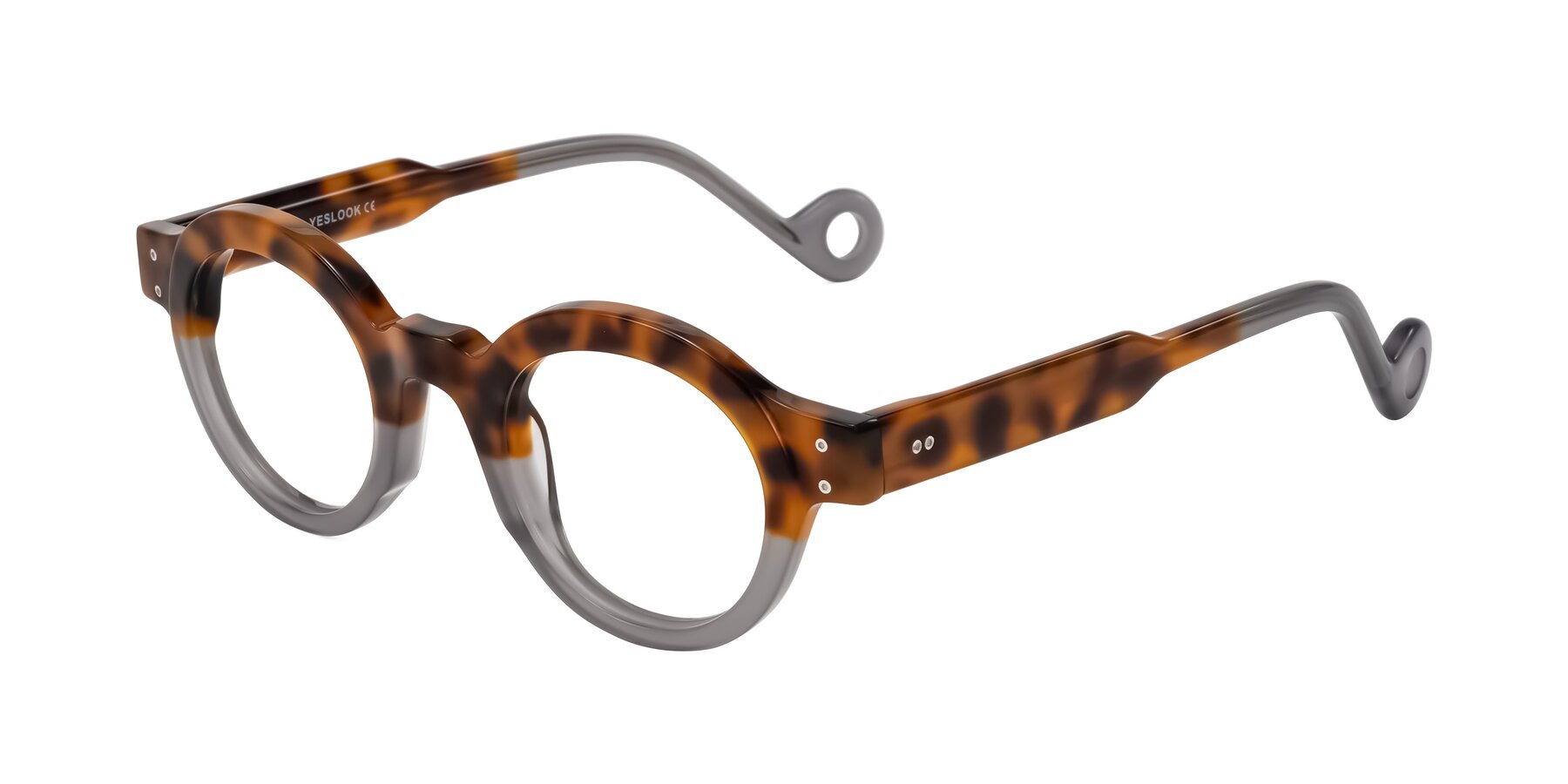 Angle of Aldo in Tortoise/Gray with Clear Eyeglass Lenses