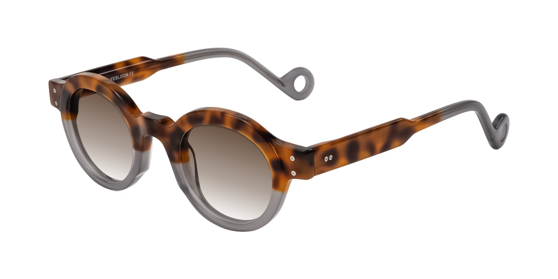 Angle of Aldo in Tortoise/Gray with Brown Gradient Lenses
