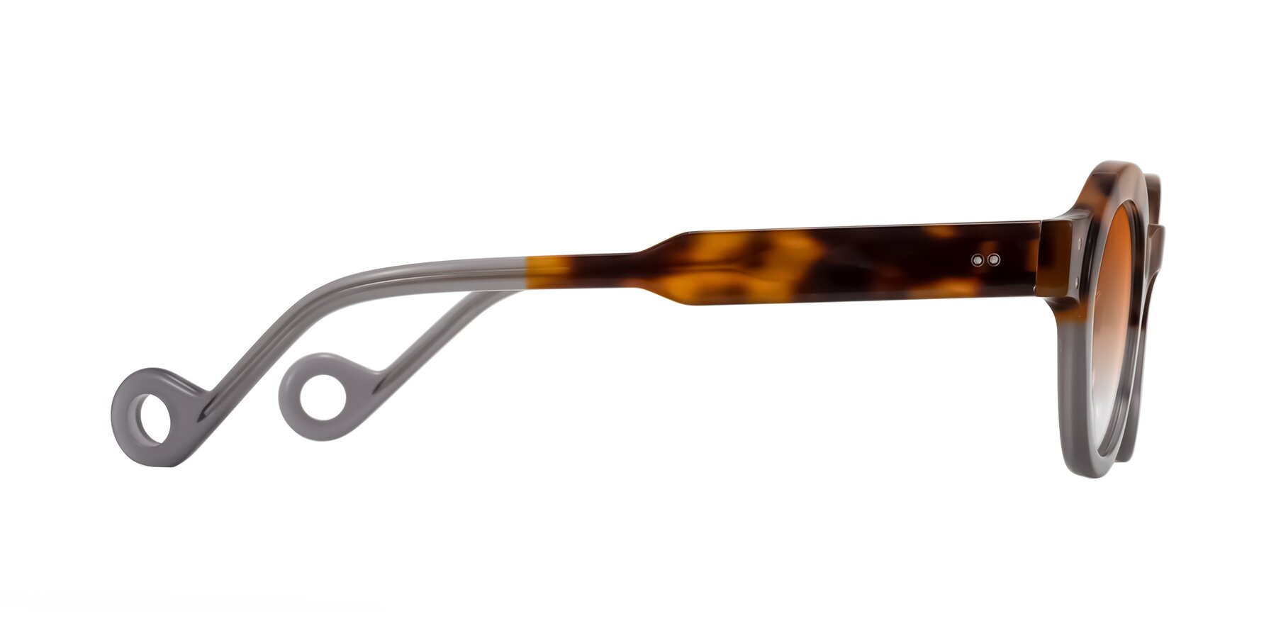 Side of Aldo in Tortoise/Gray with Orange Gradient Lenses