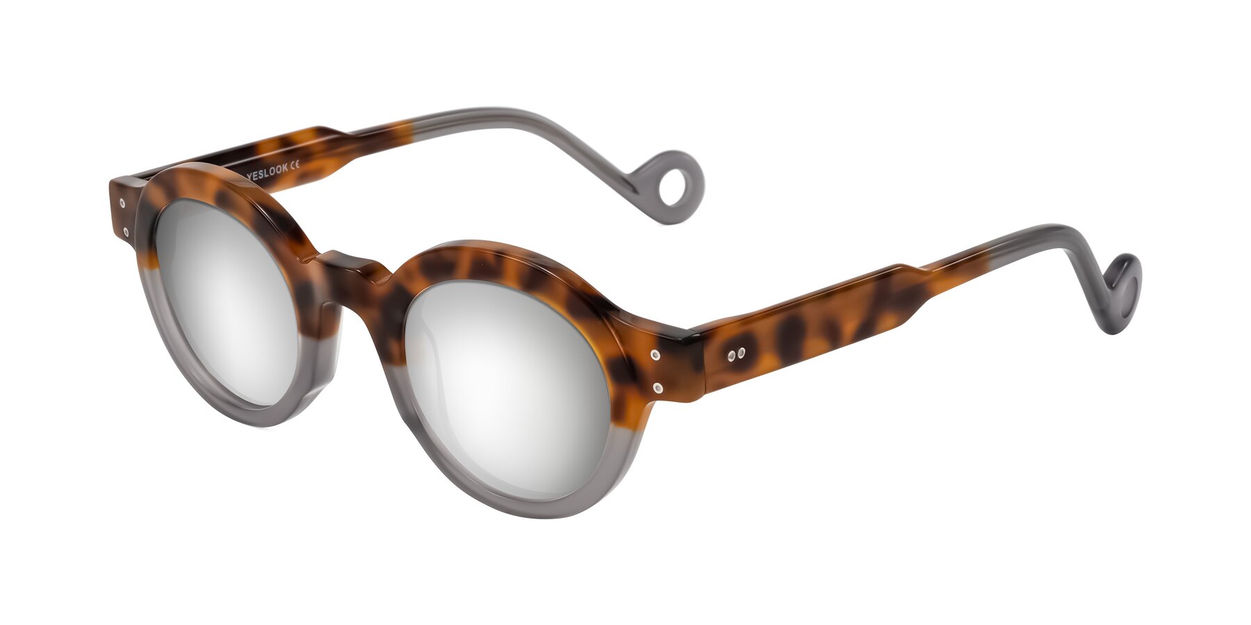 Angle of Aldo in Tortoise/Gray with Silver Mirrored Lenses
