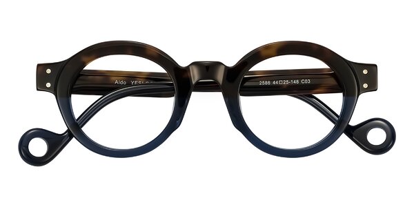 Front of Aldo in Dark Tortoise/Midnight Blue