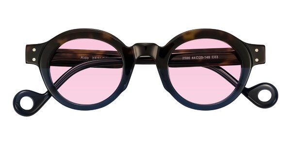 Front of Aldo in Dark Tortoise/Midnight Blue