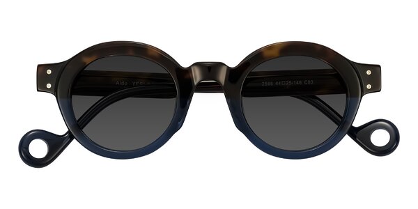 Front of Aldo in Dark Tortoise/Midnight Blue