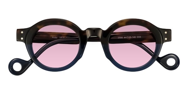 Front of Aldo in Dark Tortoise/Midnight Blue