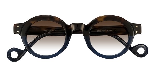 Front of Aldo in Dark Tortoise/Midnight Blue