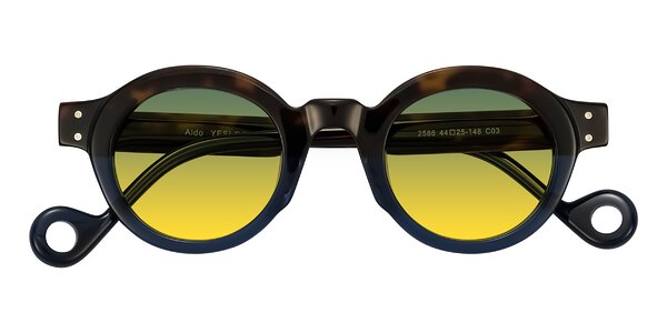 Front of Aldo in Dark Tortoise/Midnight Blue