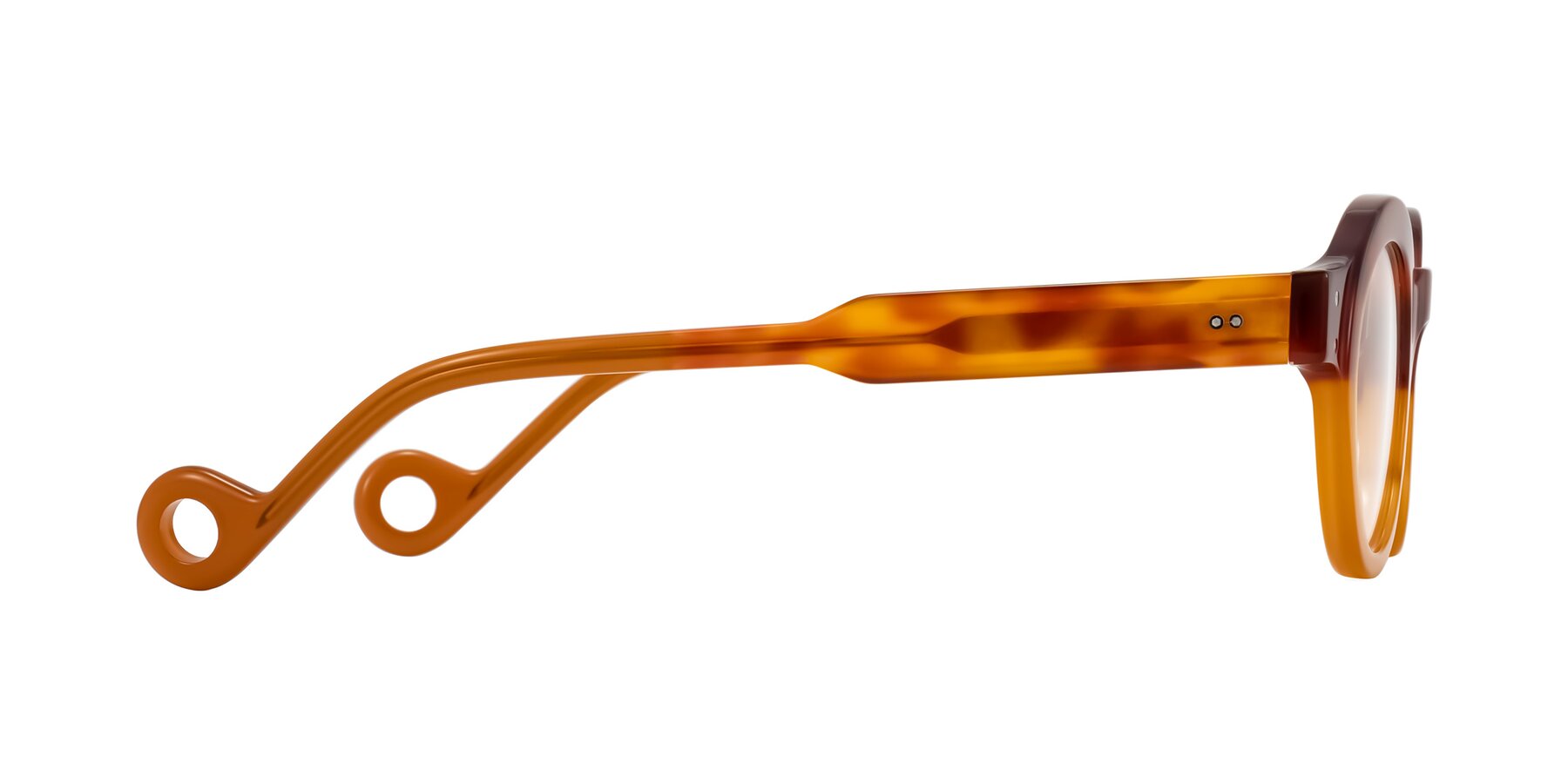 Side of Aldo in Light Tortoise/Caramel with Clear Blue Light Blocking Lenses