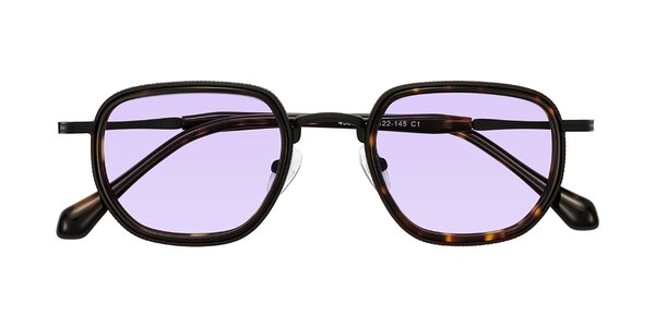 Front of Hunter in Matte Black/Tortoise