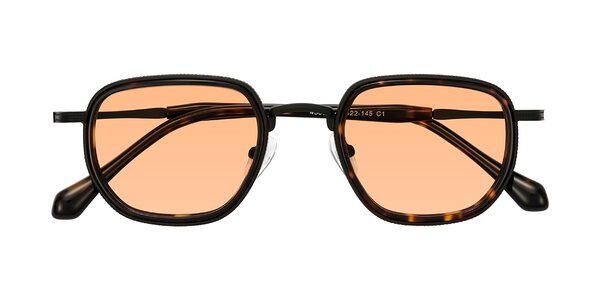 Front of Hunter in Matte Black/Tortoise