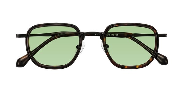 Front of Hunter in Matte Black/Tortoise