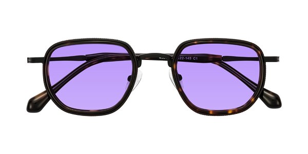 Front of Hunter in Matte Black/Tortoise