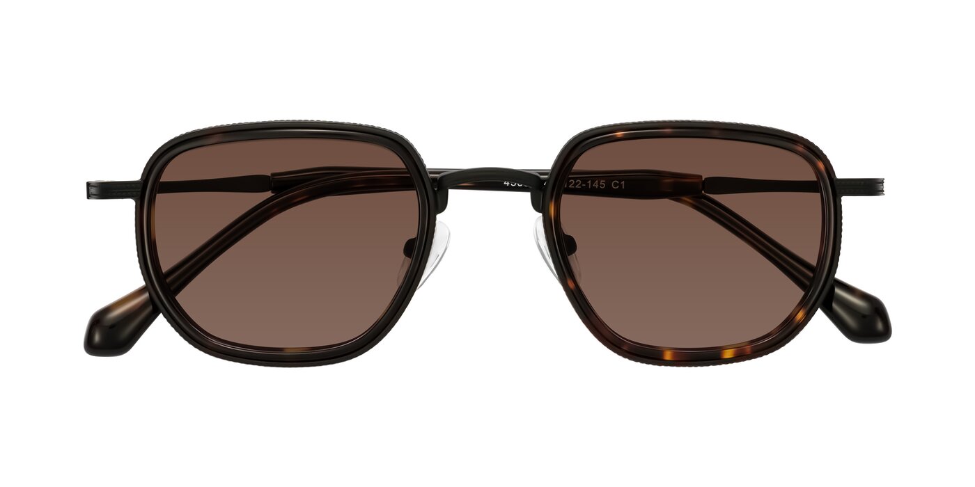 Hunter - Matte Black/Tortoise Tinted Sunglasses