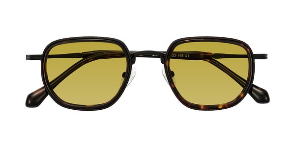 Front of Hunter in Matte Black/Tortoise
