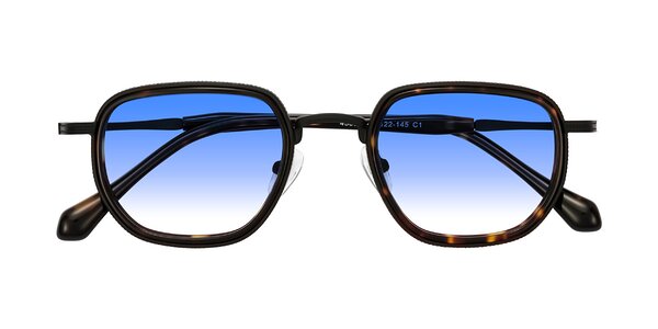 Front of Hunter in Matte Black/Tortoise