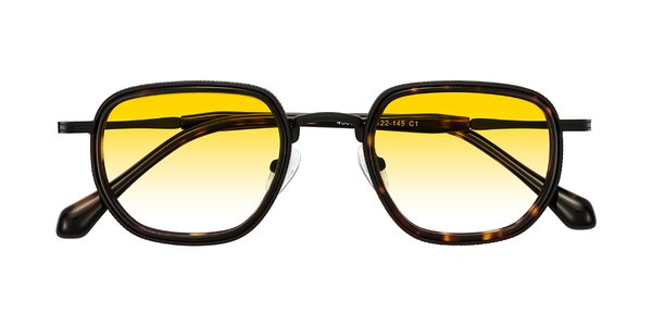 Front of Hunter in Matte Black/Tortoise