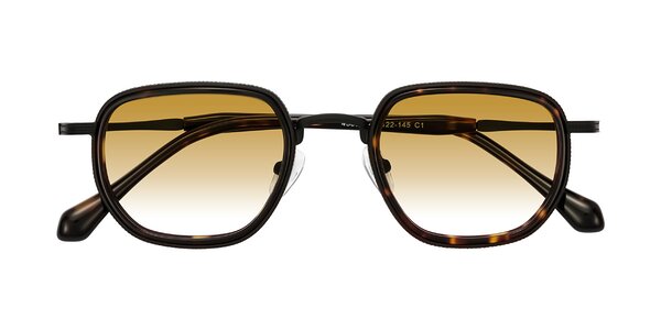 Front of Hunter in Matte Black/Tortoise