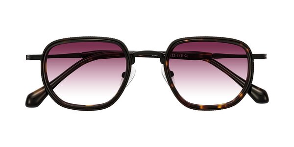 Front of Hunter in Matte Black/Tortoise