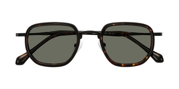 Front of Hunter in Matte Black/Tortoise