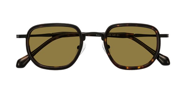 Front of Hunter in Matte Black/Tortoise