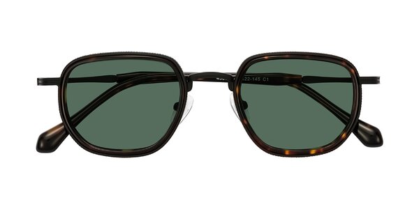Front of Hunter in Matte Black/Tortoise