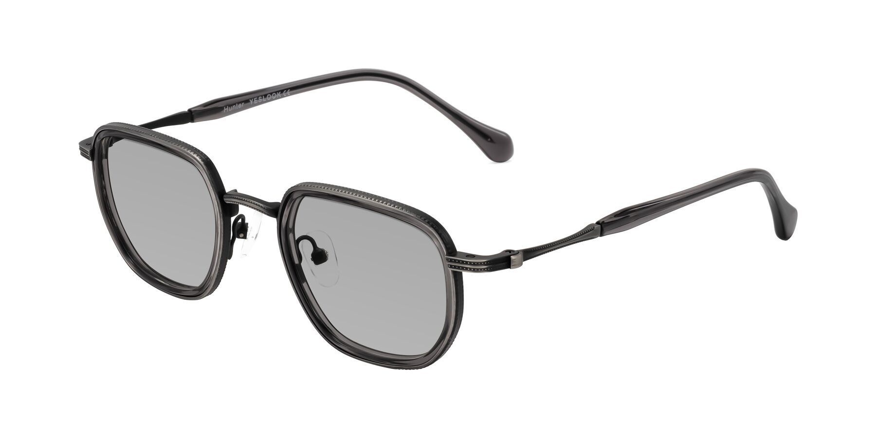 Angle of Hunter in Gunmetal/Gray with Light Gray Tinted Lenses