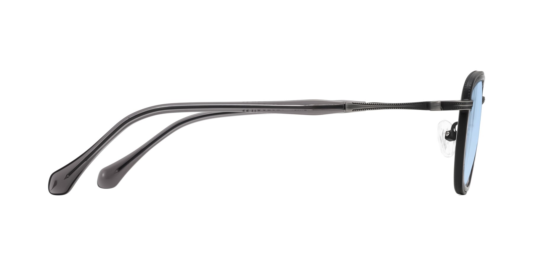 Side of Hunter in Gunmetal/Gray with Light Blue Tinted Lenses