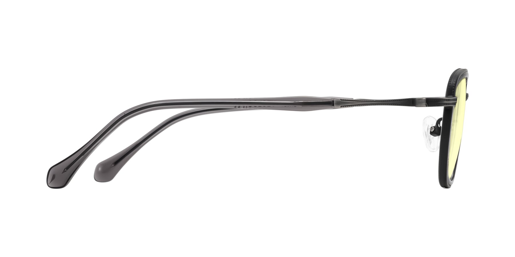 Side of Hunter in Gunmetal/Gray with Light Yellow Tinted Lenses