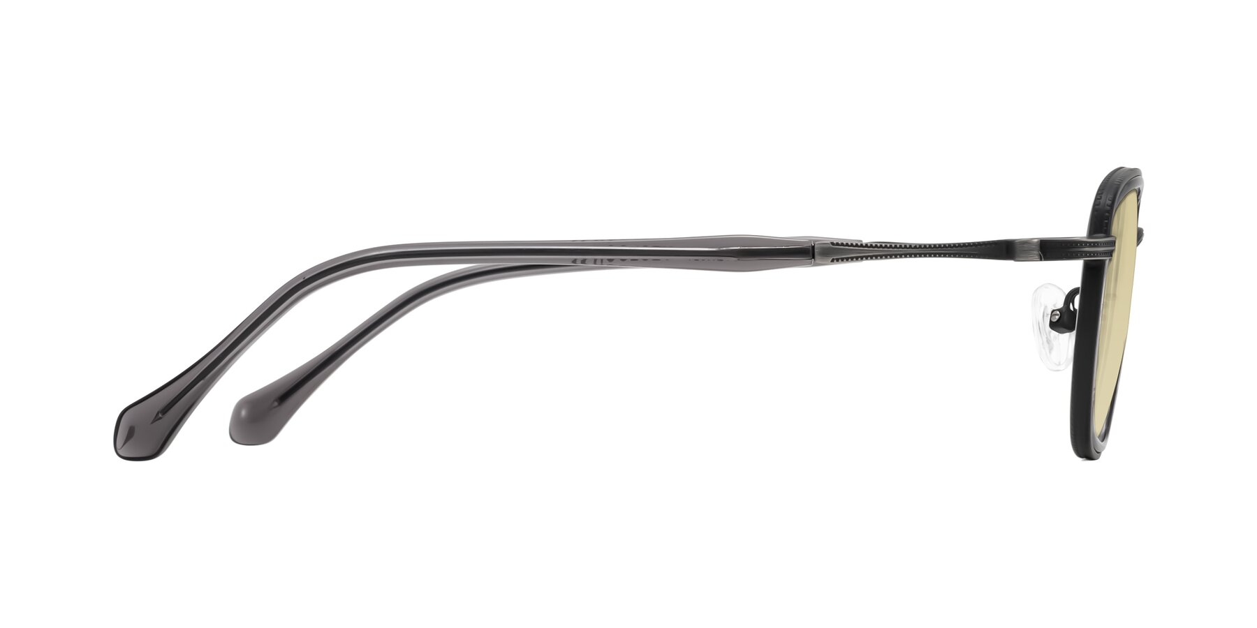 Side of Hunter in Gunmetal/Gray with Light Champagne Tinted Lenses
