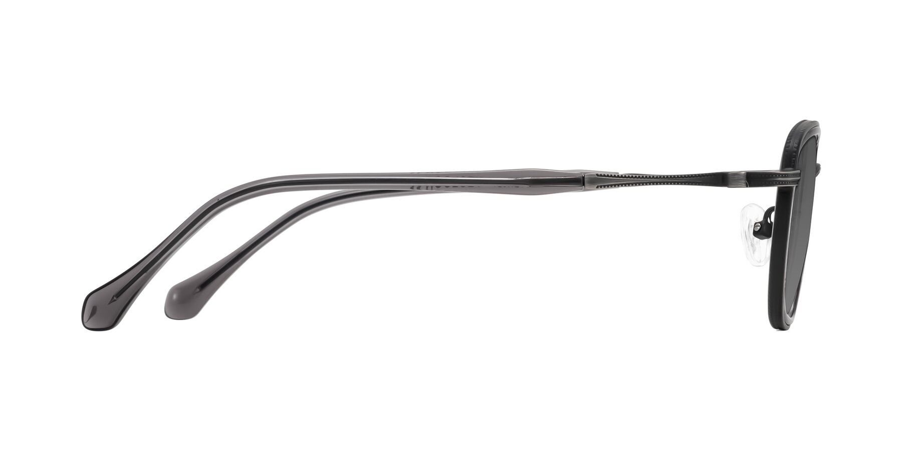 Side of Hunter in Gunmetal/Gray with Medium Gray Tinted Lenses