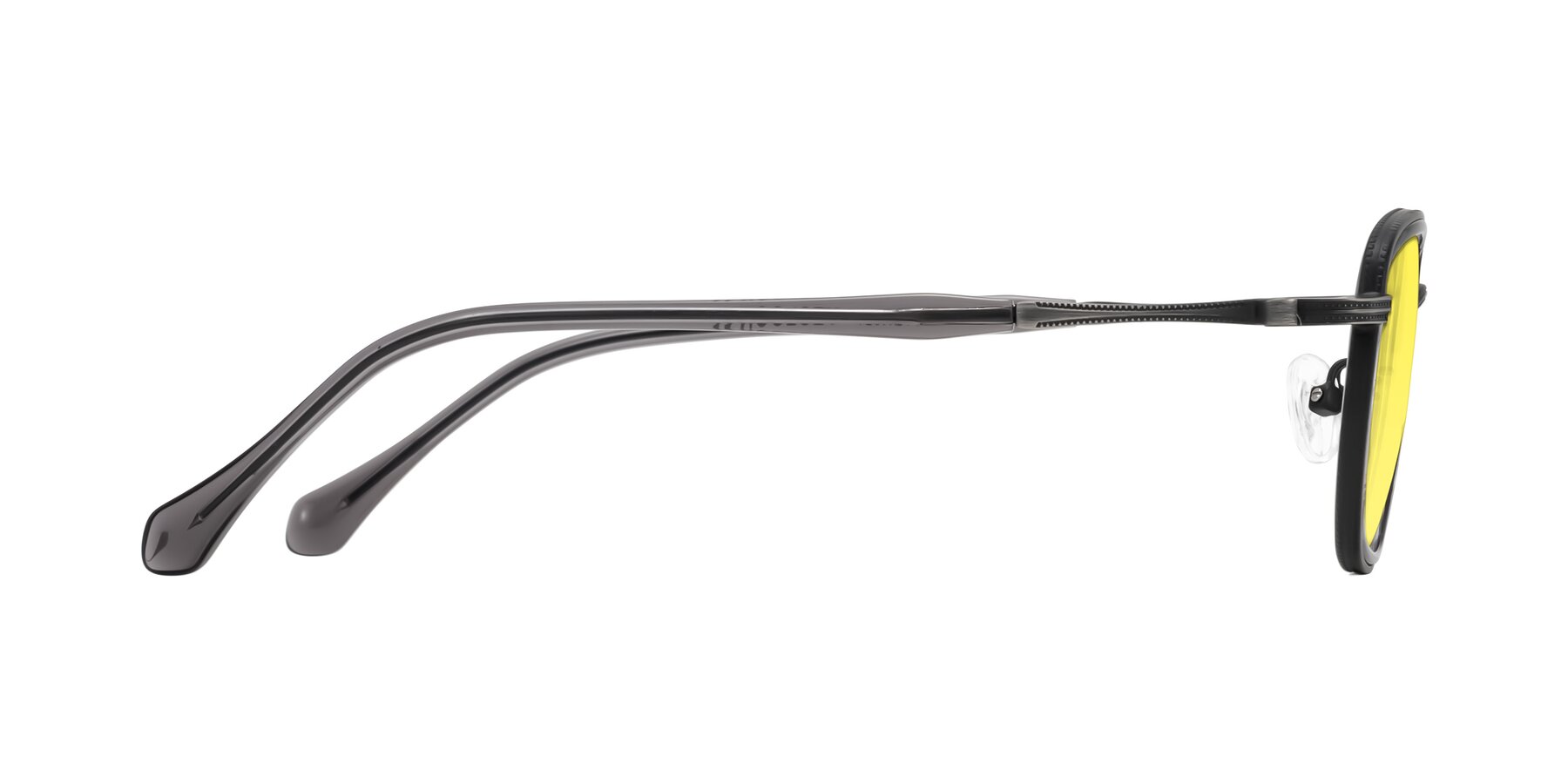 Side of Hunter in Gunmetal/Gray with Medium Yellow Tinted Lenses