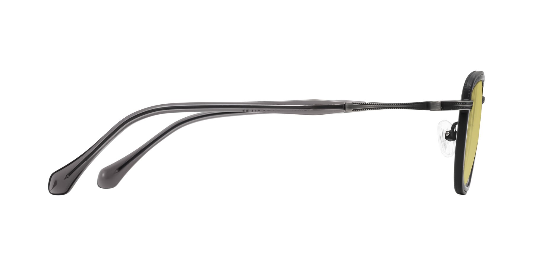 Side of Hunter in Gunmetal/Gray with Medium Champagne Tinted Lenses