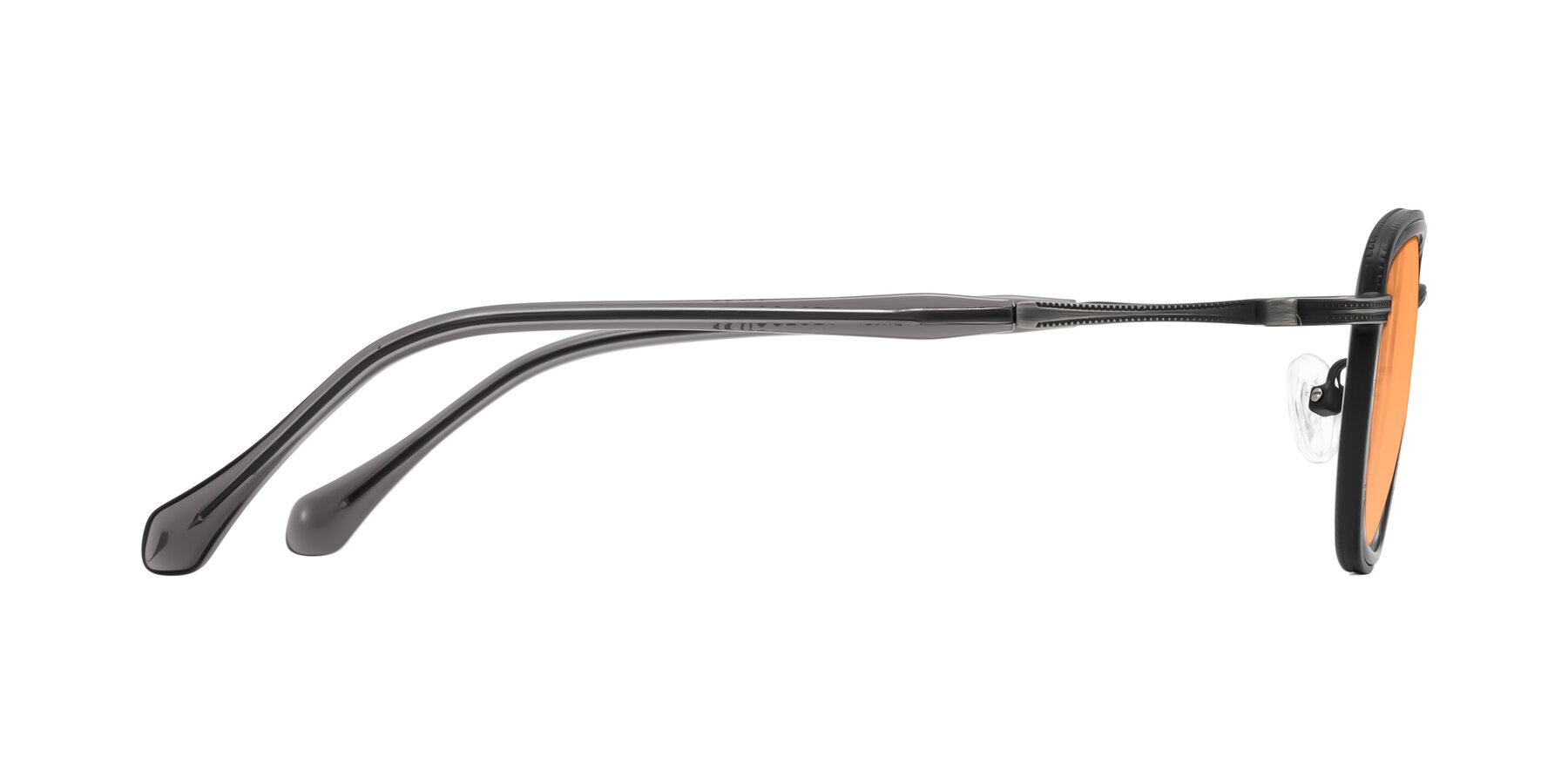 Side of Hunter in Gunmetal/Gray with Medium Orange Tinted Lenses