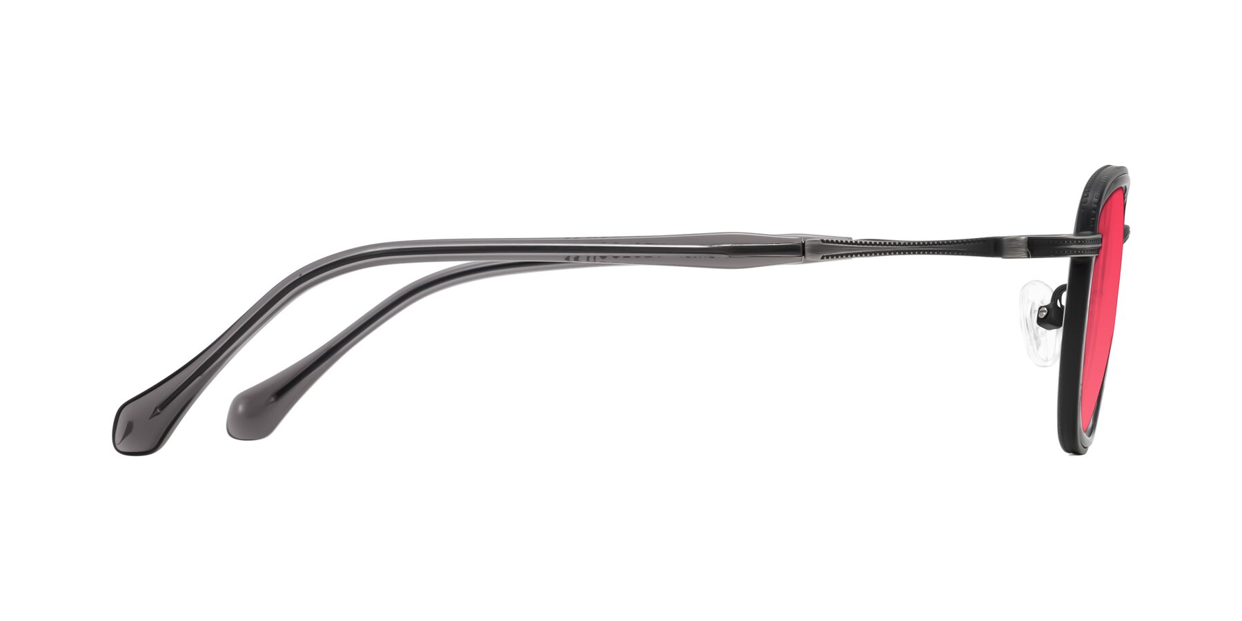 Side of Hunter in Gunmetal/Gray with Red Tinted Lenses