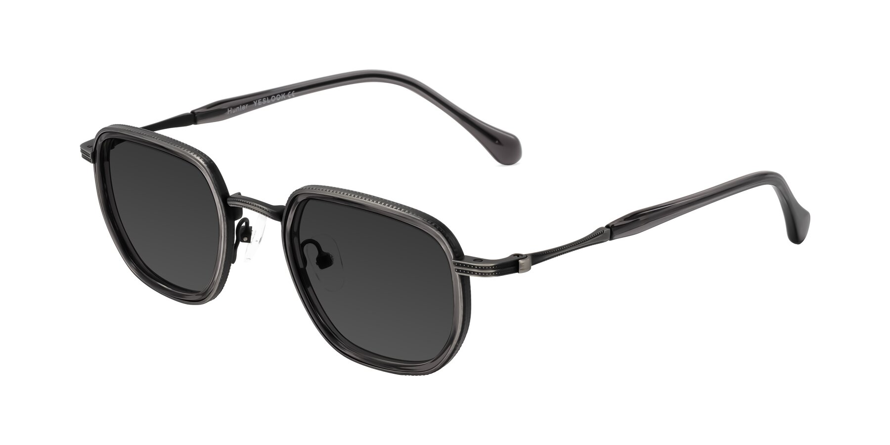 Angle of Hunter in Gunmetal/Gray with Gray Tinted Lenses