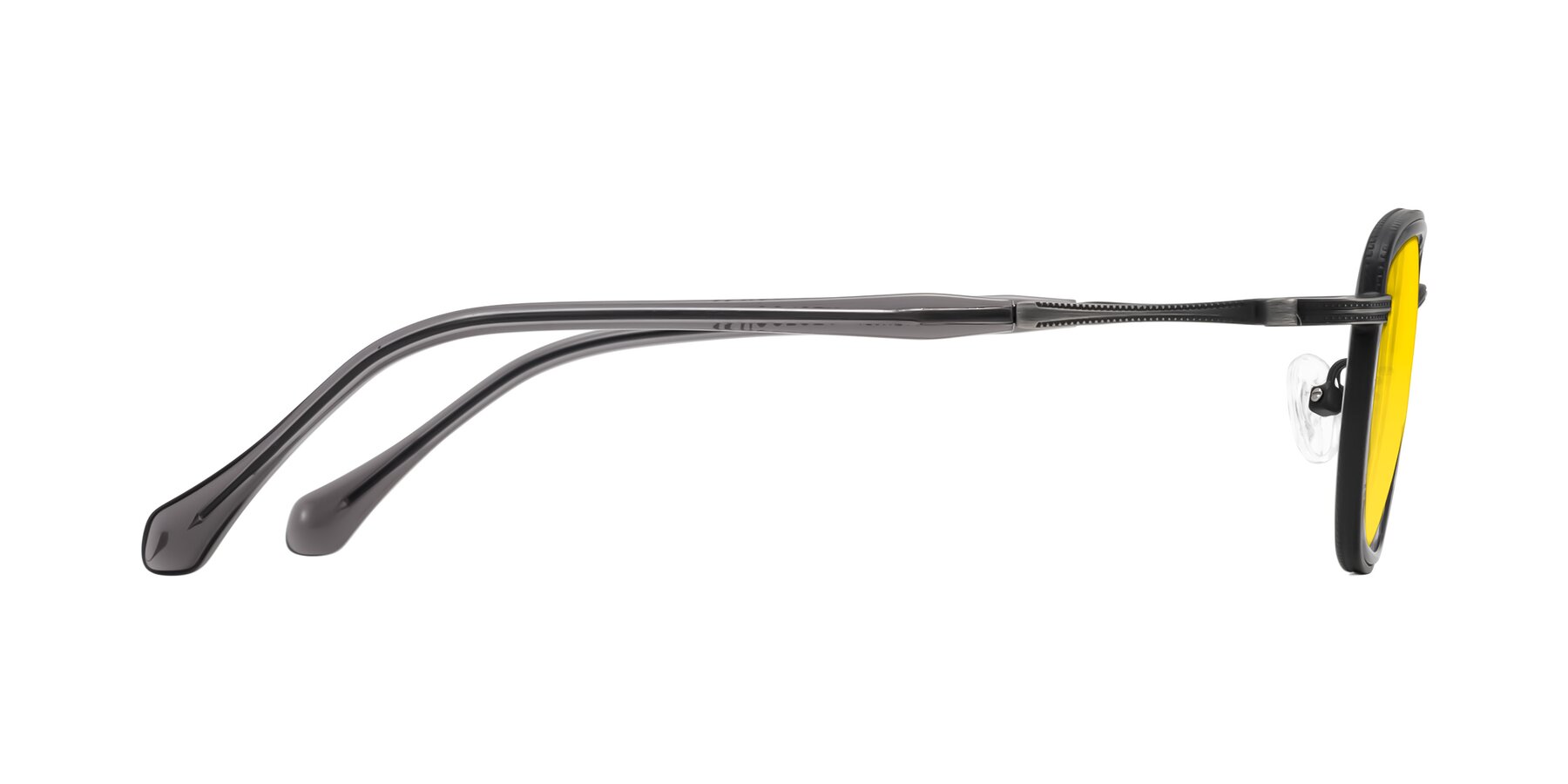 Side of Hunter in Gunmetal/Gray with Yellow Tinted Lenses