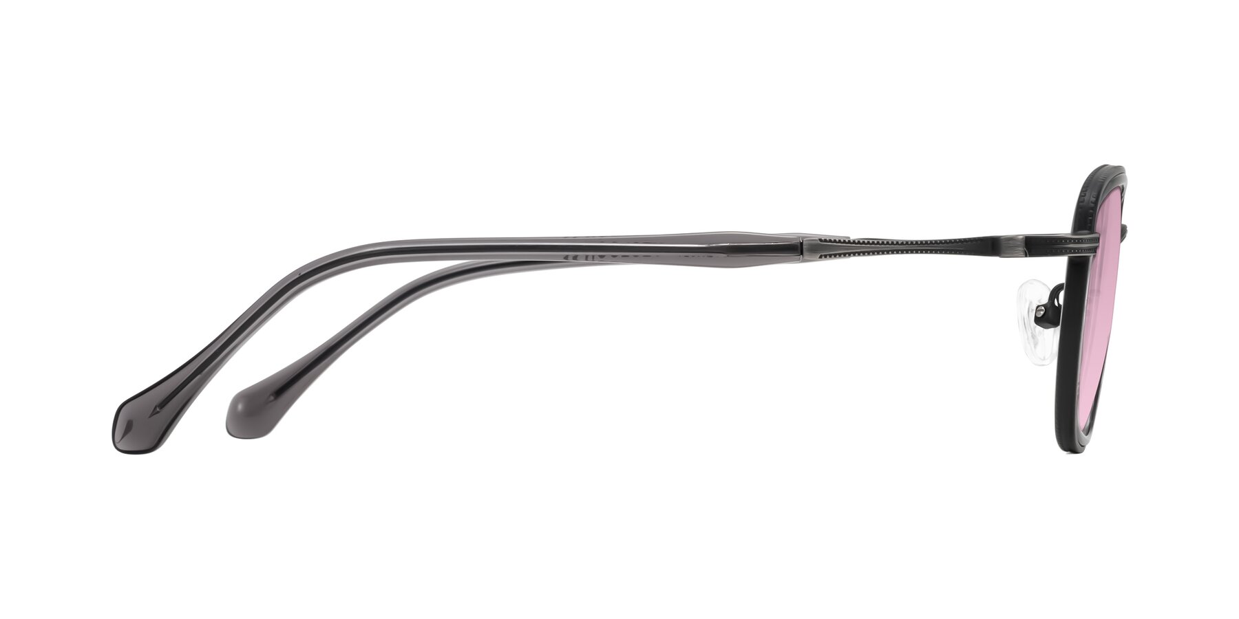 Side of Hunter in Gunmetal/Gray with Light Wine Tinted Lenses