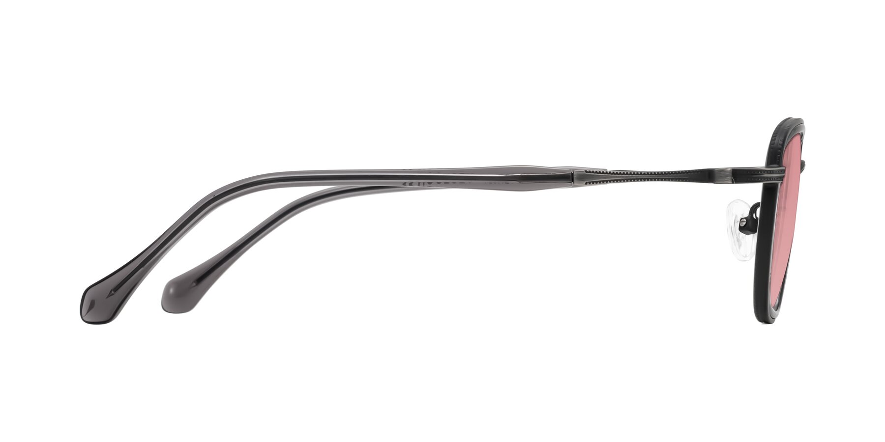 Side of Hunter in Gunmetal/Gray with Medium Garnet Tinted Lenses