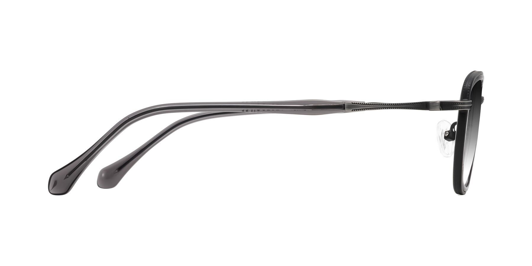 Side of Hunter in Gunmetal/Gray with Gray Gradient Lenses