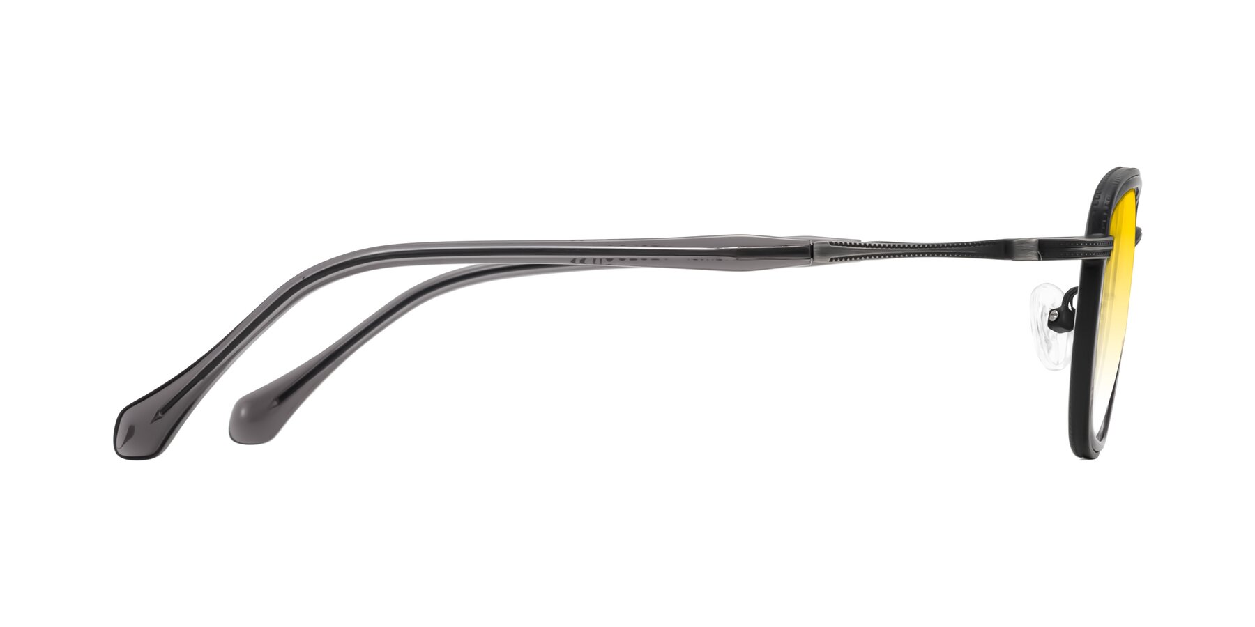 Side of Hunter in Gunmetal/Gray with Yellow Gradient Lenses