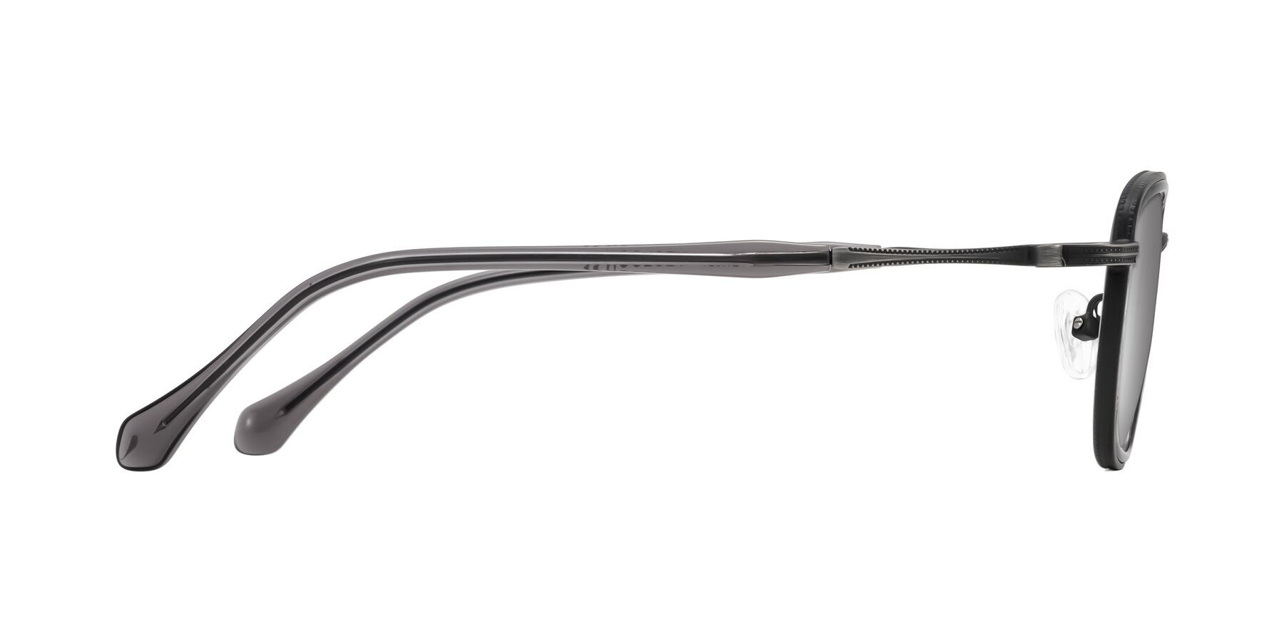 Side of Hunter in Gunmetal/Gray with Silver Mirrored Lenses