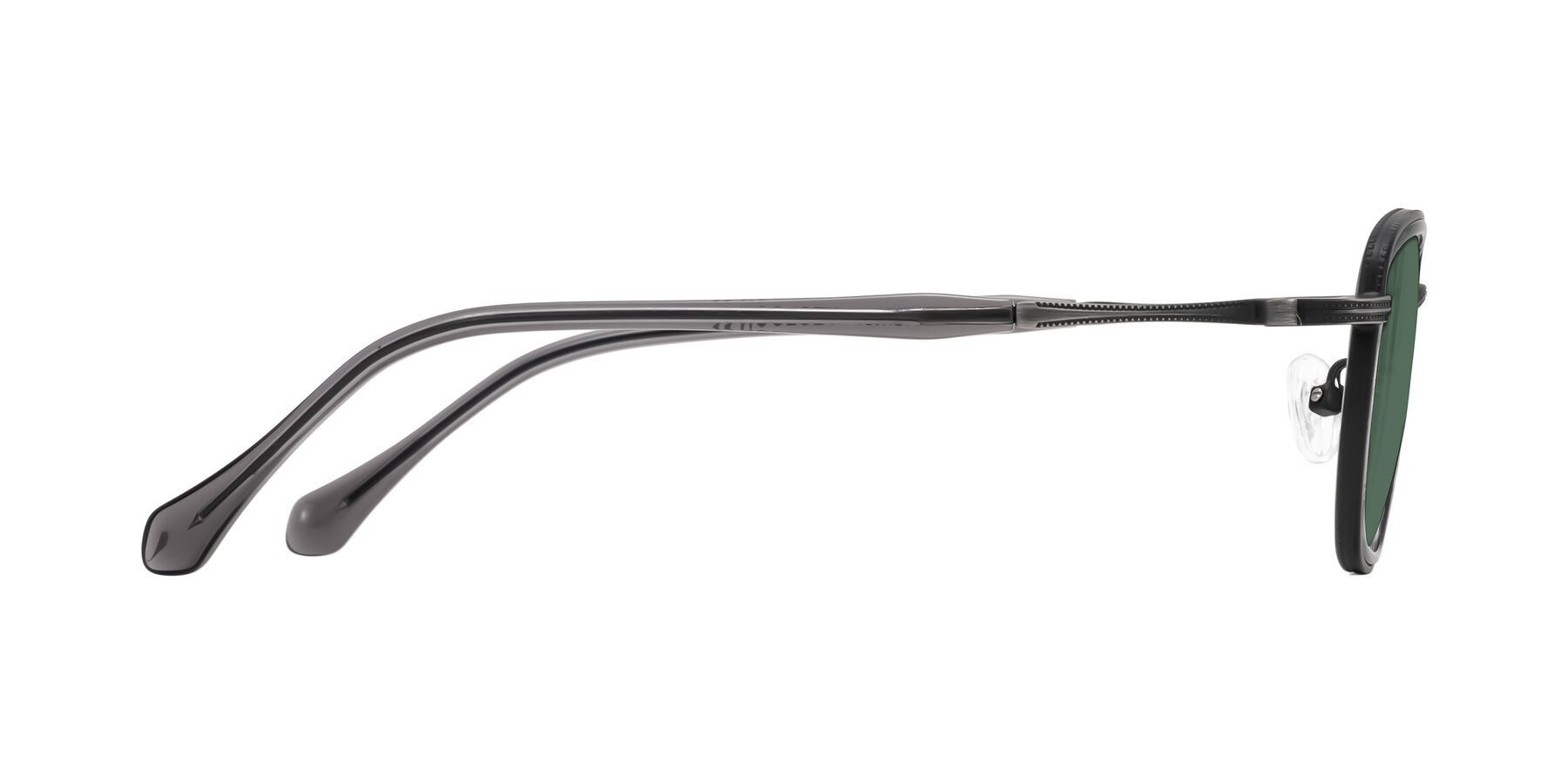 Side of Hunter in Gunmetal/Gray with Green Polarized Lenses