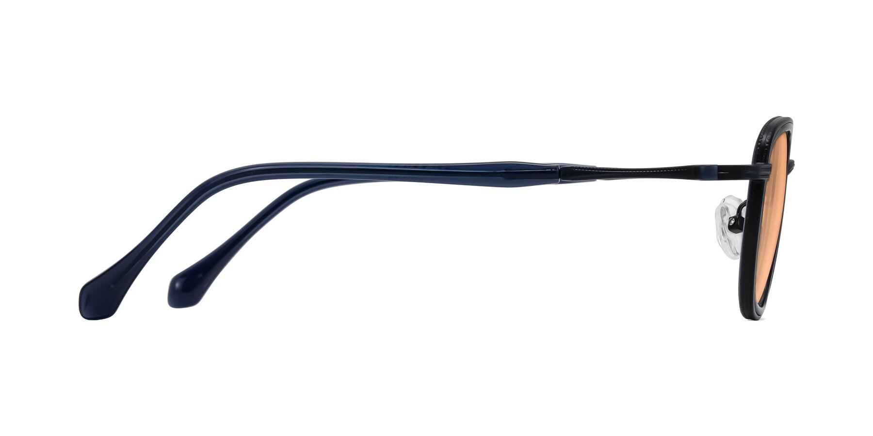 Side of Hunter in Midnight Blue with Light Orange Tinted Lenses