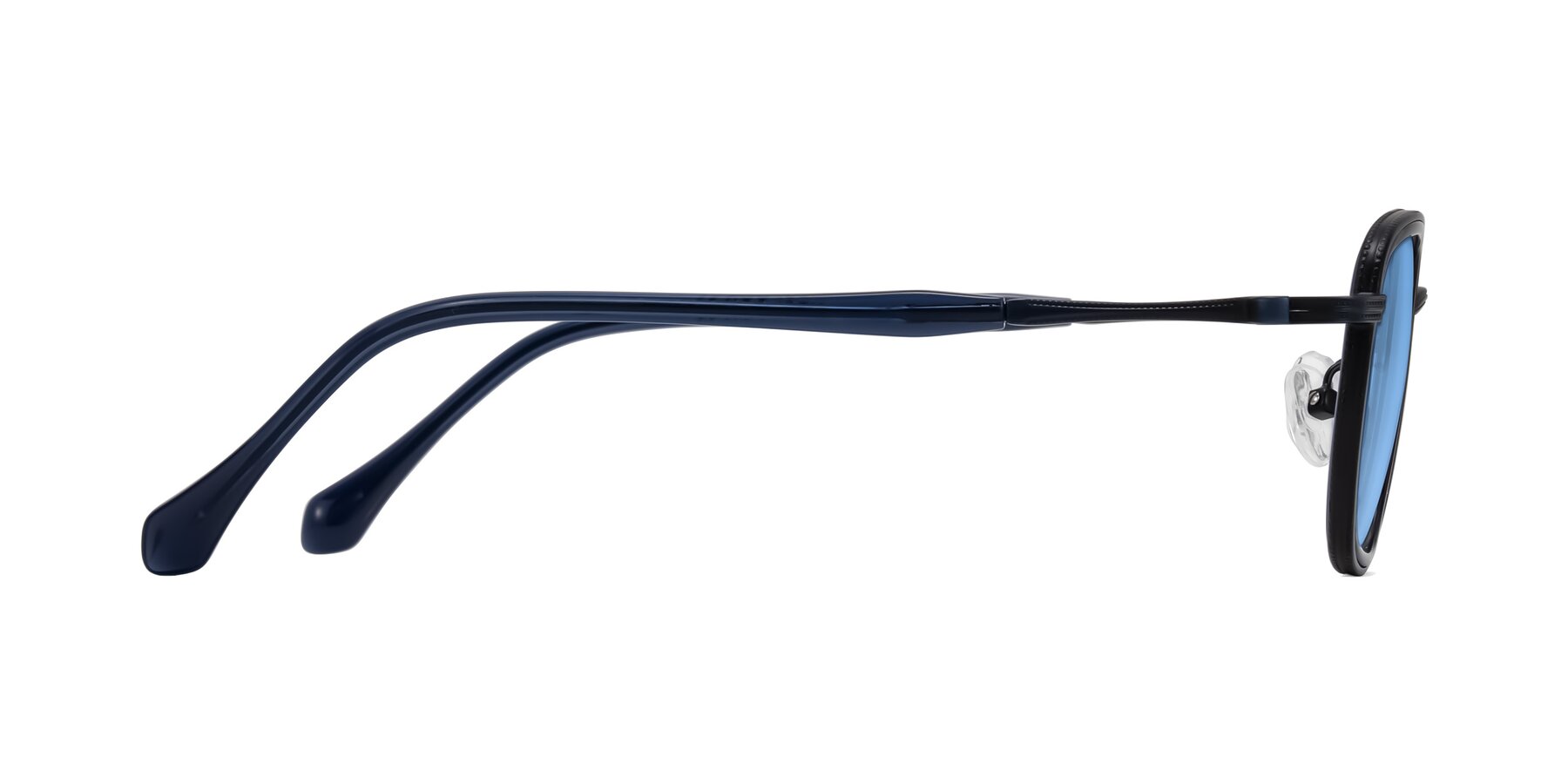 Side of Hunter in Midnight Blue with Medium Blue Tinted Lenses