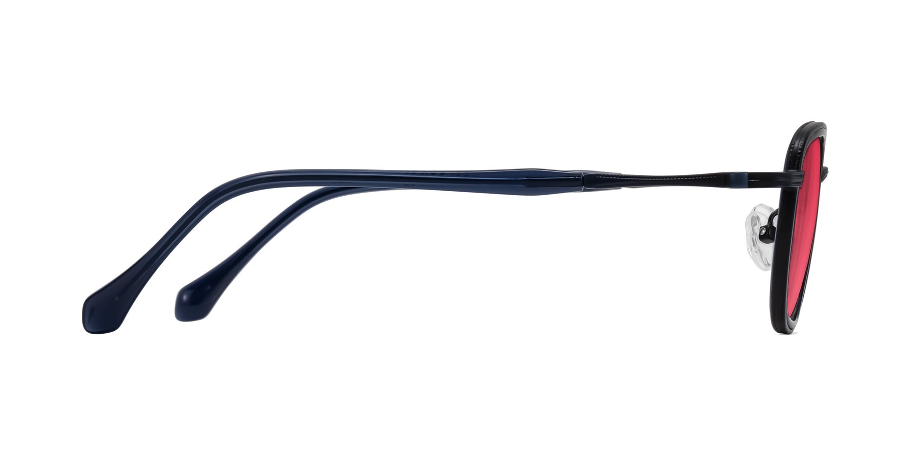 Side of Hunter in Midnight Blue with Red Tinted Lenses